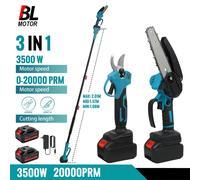 Tijeras de podar eléctricas, sierras de cadena telescópicas eléctricas 3 en 1, tijeras de podar altas con pantalla digital, herramienta de podar para jardín Style F