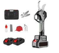 Tijeras de podar inalámbricas con 2 baterías y pantalla LCD, tijeras de podar eléctricas con poste de 2,1 m, diámetro de corte de 45 mm para cortar árboles de setos de huertos Electric Pruning Shears