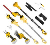Tijeras de podar telescópicas 6 en 1, batería compatible con DeWalt 20 V, longitud de 200-280 cm