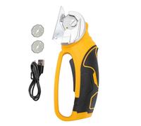 Tijeras eléctricas cortadora de Tela Recargable para diseñadores y entusiastas de la artesanía Naranja Amarillo (2 Cabezales de Corte)