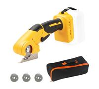Tijeras eléctricas de cartón, cortador giratorio compatible con Dewalt 18V/20V, cortador giratorio con 3 cuchillas de repuesto de 6 mm de profundidad de corte para tela, cartón, cuero, alfombra