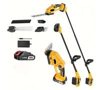 Tijeras eléctricas para setos - Tijeras para setos inalámbricas - Tijeras de podar - Tijeras de jardín - Mango extensible