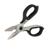 Tijeras electricista 155 mm. mango tpr plus no tension. hojas acero inoxidable, ergonomicas, tijeras cortar cable, pelacables
