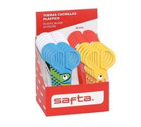 Tijeras escolares safta plastico surtido expositor de 20