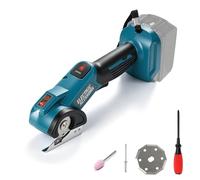 Tijeras para Cartón a Batería para Makita 18V (sin Batería) | Cortador Rotativo, 440 rpm, Luz LED, Corte Máx. 6 mm, para Cuero, Cartón y Moqueta