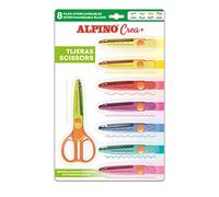 Alpino - Tijera de escritorio y manualidades PT0030 - 8 recambios, 8 tipos de corte