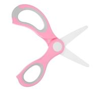 Tijeras para Ñiño de Cerámica Portátiles con Cubierta Antipolvo Rosa | Corte Multipropósito, Agarre Cómodo, para Pizza y Fideos, con Funda de Seguridad Incluida