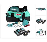 Tijeras para podar Makita DUP 361 CT a batería, 36 V (2x 18 V) + 2 baterías de 5,0 Ah + cargador doble + bolsa