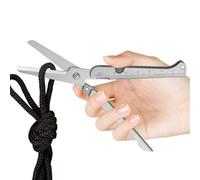 Tijeras plegables, ligeras, portátiles, multifuncionales, plegables, compactas, 2 en 1, para camping, senderismo, viajes, jardín, excursiones, oficina, al aire libre