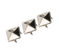 TIKATARER 100 Tachuelas de Garra de Metal de Pirámide Cuadrada para Ropa, Puntas de Clavo para Ropa de Punk Rock, Ideales para Zapatos de Cuero, Bolsos, Accesorios de Manualidades (SILVER #14)