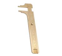 TIKATARER Calibrador Vernier, Regla Deslizante de Latón de Estilo Vintage con Escalas Dobles en Mm y Pulgadas, Ideal para Medir Joyas y Uso Diario (Doble escala 100mm)