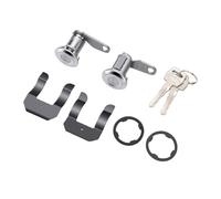TIKATARER Cilindro de Cerradura de Puerta Compatible con OE DL15504 | Repuesto de vaso de metal y caucho con llaves a juego para camionetas clásicas
