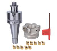 TIKATARER Collet Chuck, NT40 FMB27 Collet Chuck Soportador CNC Tolchivo de Fresado Collet Set Mill Chuck (NT40-FMB27+80 Cutter Plate+1604apmt Cutter (10)