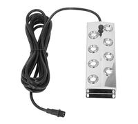 TIKATARER Nebulizador Ultrasónico de 8 Cabezales para Estanques y Patios, | Generador de niebla de acero inoxidable, 1,7 MHz, fuente de alimentación IP67, cable de 5 m