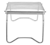 TIKATARER Parrilla Plegable para Barbacoa, Mini Parrilla Plegable Portátil de Acero Inoxidable, Barbacoa para Acampar con Bolsa de Almacenamiento, Ideal para Acampar Al Aire Libre, Picnic y Playa