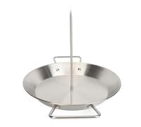 TIKATARER Parrilla Vertical de Acero Inoxidable para Barbacoa Exterior, | Base de cuenco para recoger jugo, parrilla de barbacoa multifuncional para kebabs y verduras