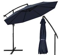 tillvex 300 cm Sombrilla Excentrico | Parasol para Terraza Jardín Balcón Patio | con Manivela y Base en Cruz, giratorio 360º, Protección UV