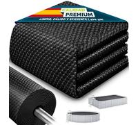 tillvex® Lona solar para piscina, 400 µm, redonda, diámetro de 366 cm, lámina solar recortable, cubierta solar, cubierta solar para piscina para calentar el agua