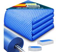 tillvex® Lona Solar para Piscina, 400 µm, Redonda, diámetro de 400 cm, lámina Solar Recortable, Cubierta Solar, Cubierta Solar para Piscina para Calentar el Agua