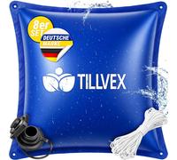 tillvex® Poolkissen Winter 8x XXL 120x120cm mit 12m Seil & Reparaturkit | Luftkissen zur Poolabdeckung frost- & chlorbeständig bis -20°C | Winterkissen inkl. Schraubventil | Kissen Überwinterung Pool