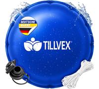 tillvex® Poolkissen Winter XXL Ø 4 m Rund mit 12m Seil & Reparaturkit | Luftkissen zur Poolabdeckung frost- & chlorbeständig bis -20°C | Winterkissen inkl. Schraubventil | Kissen Überwinterung Pool