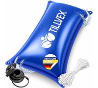 tillvex® Poolkissen Winter XXL 200x240 cm mit 12m Seil & Reparaturkit | Luftkissen zur Poolabdeckung frost- & chlorbeständig bis -20°C | Winterkissen inkl. Schraubventil | Kissen Überwinterung Pool