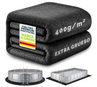 tillvex® Premium Pool Base Redonda 580 cm Geotextil 400 g/m² | Lona de suelo para piscinas de hasta 550 cm de diámetro | Alfombra de piscina recortable Protección del suelo Piscina | Resistente a