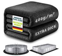 tillvex® Premium Pool Unterlage Rechteckig 480x250cm | Bis 450x220cm Pools | Geotextil Bodenplane | Poolmatte zuschneidbar Bodenschutzvlies Schwimmbecken | Reißfeste Poolunterlage Bodenschutzmatte