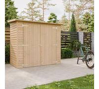 TIMBELA: Casa de jardín de madera, dimensiones 194 x 123 x 223 cm / 2.1 m² - Cobertizo para herramientas de madera sin suelo, cabaña de jardín de madera, cobertizo para bicicletas. Techo impermeable T