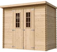 TIMBELA M310C: Casa de jardín de madera - 239 cm de ancho x 142 cm de profundidad x 200 cm de alto / 2,63 m2