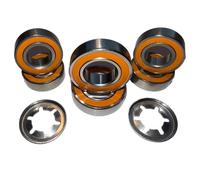 TIMBERA Kit de reparación de rodamientos de bolas híbridos cerámicos (4-Pack) - Compatible con las ruedas traseras y el eje del motor de corte Husqvarna Automower - Modelo: 105, 305, 308, 308X
