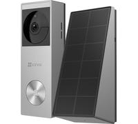 Timbre con video, EZVIZ HP3 PRO, con panel solar, resolución 2K, color plateado
