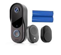 Timbre con Video, Smart Home Doorbell Video Intercom Door Bell Camera Outdoor Wireless Security Doorbell Camera Night Vision(1 Doorbellx 2 Chime)