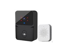 Timbre con Video, Tuya Video Doorbell Camera Wireless Doorbell Camera con Chime 1080P HD Batería recargable de 2 vías(Black Color)