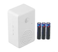 Timbre inalámbrico de movimiento ABS con reproductor de audio para tienda | Activación del sensor PIR, saludo de voz grabable, para audio instantáneo, seguridad de entrada de tienda, fácil montaje