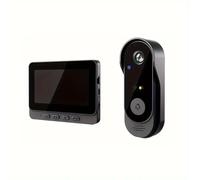 Timbre Inalámbrico with Cámara 1080P HD Timbre Videoportero Exterior IP65 Impermeable Inalámbrico with Cámara y Pantalla IPS de 4,3 Pulgadas, Interconexión inalámbrica Bluetooth 2,4G, No Requiere WiFi