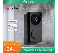 Timbre Inteligente Aqara G4, Videoportero Electrónico con Ojo de Gato, Visión Nocturna HD 1080P, Monitoreo Remoto Inalámbrico para la Aplicación HomeKit