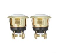 Timbre Metal Pulsador 2pcs Iluminado Blanco | Paquete de 2 unidades, brillo nocturno LED blanco, carcasa de metal, compatible con sistema con cable, intercambio rápido