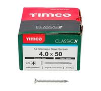 TIMco 40050CLASS - Pz2 Csk A2 Acero Inoxidable Clásico Tornillo