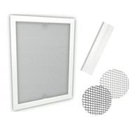 time4blinds Mosquitera de Fibra de Vidrio con Perfil de Aluminio, Mosquitera de Malla para Ventanas, mosquitera acortable Individualmente - 90x150cm - Marco Blanco
