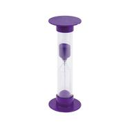TimeTEX - Juego de 3 Relojes de Arena | Temporizador de 20 Minutos para visualizar el Tiempo para tareas de Tiempo en Clase o en el Trabajo Libre | 14,5 cm de Alto, 5 cm de diámetro | Color: Lila