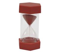 timetex Reloj de arena, 12 cm de altura, 6,5 cm de diámetro, 5 minutos, X, grande, color rojo