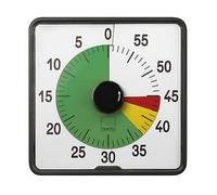 TimeTEX - Temporizador Countdown L con Disco semáforo | Temporizador preciso para mediciones de Tiempo versátiles con Funciones prácticas | Contenido: Temporizador a Pilas en Negro (tamaño: Aprox.