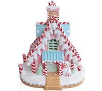 Tin Dreams | Casa de Jengibre Navidad con Luz LED | Casita de Dulces Navideña | Adorno para Poblado en Miniatura | Decoración Pueblo, Villa, Aldea o Ciudad Iluminada