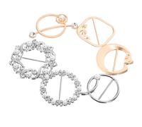 TINEASUR 6 Pinzas para Anillos de Bufanda de Camisa para Mujer, Aleación Delicada Superficie Lisa y Acabado Fino, Adecuado para Bodas y Banquetes, Pack de 6 Unidades