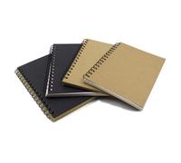 TINEASUR Cuaderno Páginas Perforadas y Resistentes de Papel Kraft A5 Espiral Vintage Adecuado para Estudiantes y Oficina en Dibujo y Escritura