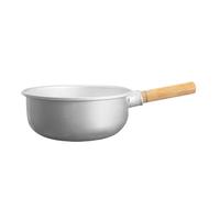 TINEASUR Cucharón de Aluminio y Madera para Agua, Pala Portátil y Ligera con Mango Cómodo para Camping al Aire Libre y Uso en Cocina