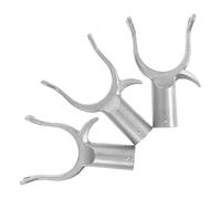 TINEASUR Partes de la Cabeza del Tenedor de Ropa, Horquillas para Perchero, aleación de Aluminio, 3 Piezas, Ayuda para Colgar Ropa en balcón y Exterior