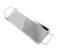 TINEASUR Plancha de Acero Inoxidable para Barbacoa Distribución Uniforme del Calor y Retención de Jugos, Bandeja Práctica para Asar al Aire Libre