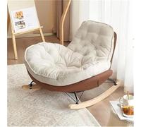 TINGMIAN Mecedora Relajante Mecedora Tapizada Extragrande Sillones Grandes con Asiento Acolchado For Sala De Estar Y Dormitorio(Brown)